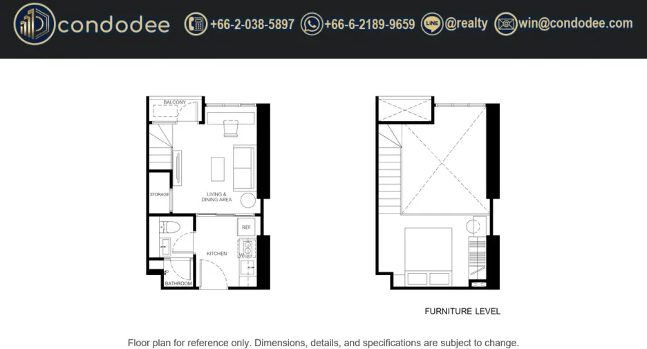 For sale 1 bed condo in Khlong Toei, Bangkok
