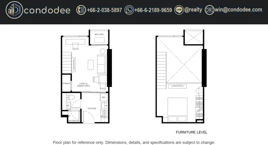 For sale 1 bed condo in Khlong Toei, Bangkok