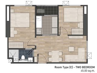 Condo en alquiler de 2 habitaciones en Bang Sue, Bangkok