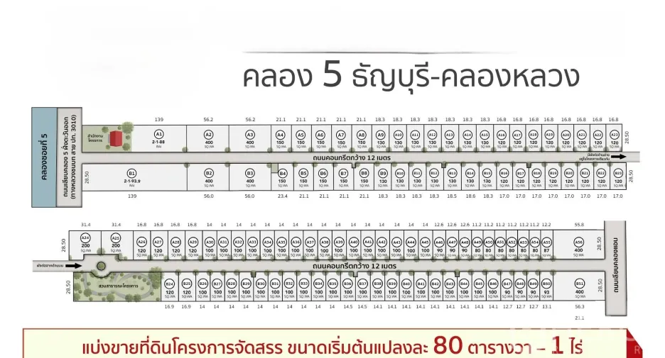 For sale land in Khlong Luang, Pathum Thani
