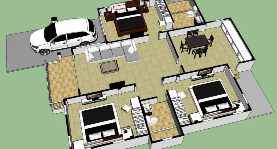 Haus zur Miete mit 3 Zimmer in Bang Lamung, Chonburi