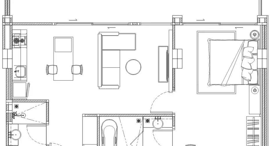 Apartamento en alquiler de 1 habitaciones en Mueang Chiang Mai, Chiang Mai