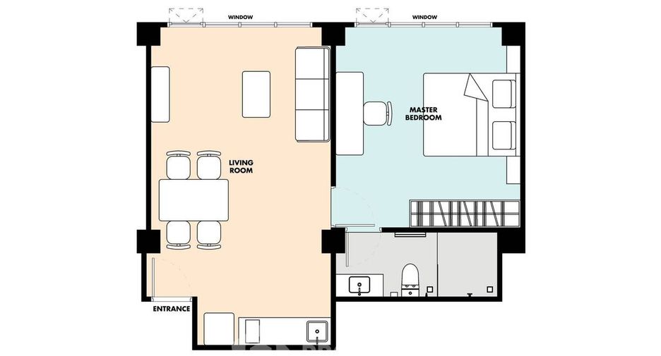À louer 1 chambre appartement à Bang Rak, Bangkok
