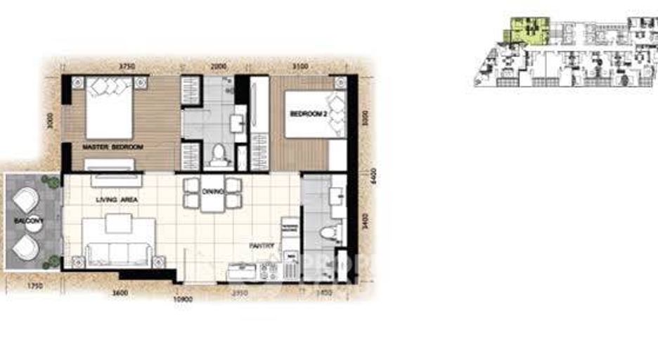 À louer 2 chambres condo 