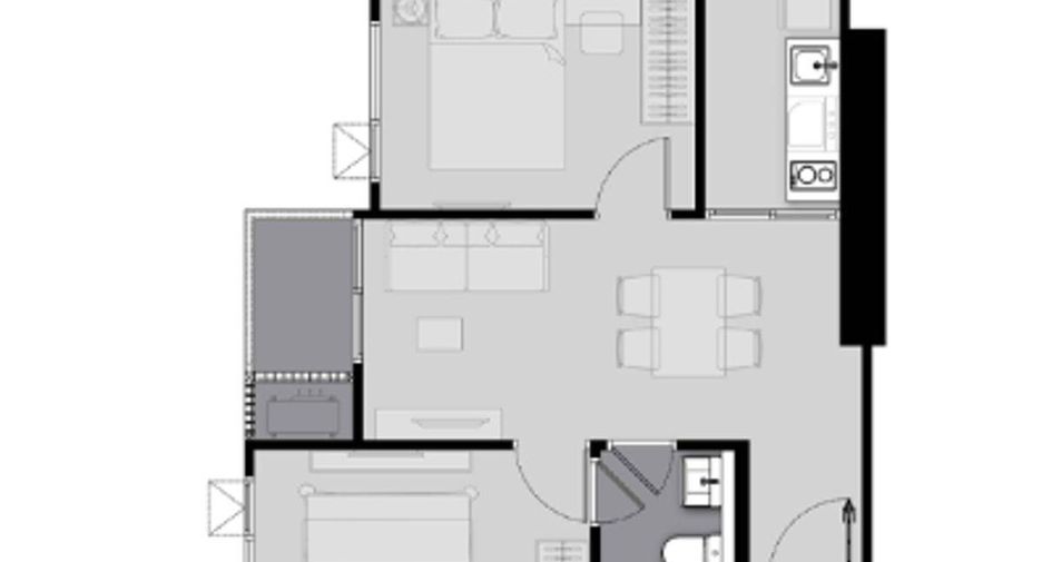Condo en venta de 2 habitaciones en Huai Khwang, Bangkok