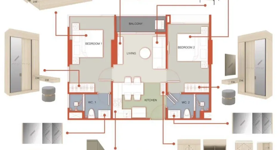 Condo en venta de 2 habitaciones en Thalang, Phuket