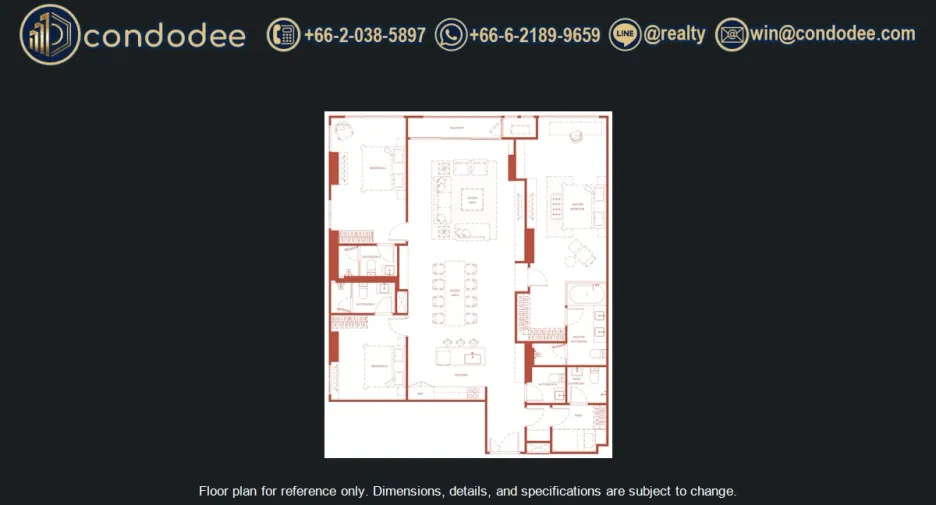 À vendre 3 chambres condo à Phaya Thai, Bangkok