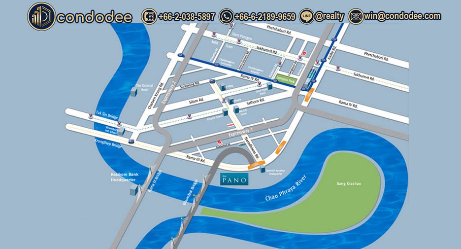 Condo en venta de 1 habitaciones en Yan Nawa, Bangkok