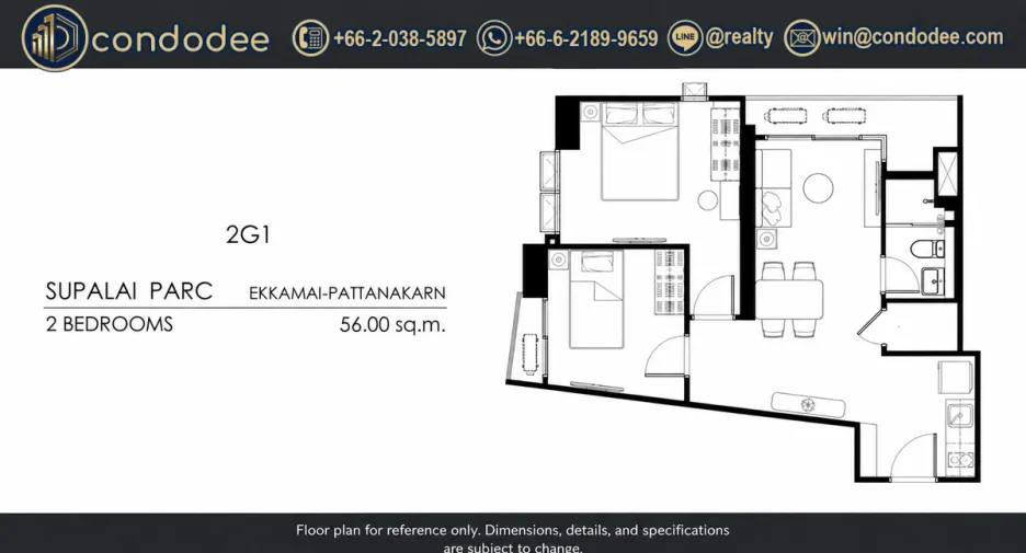 Wohnung zum Kauf mit 2 Zimmer in Suan Luang, Bangkok