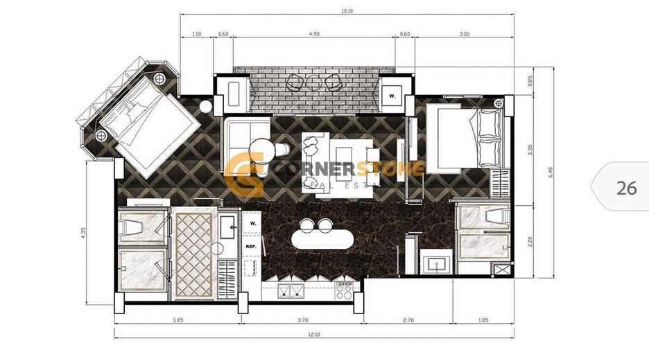For sale 2 bedrooms condo in Jomtien, Pattaya