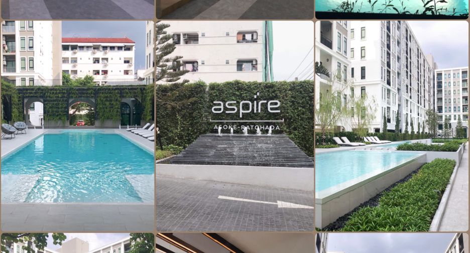 Condo en alquiler de estudio en Din Daeng, Bangkok