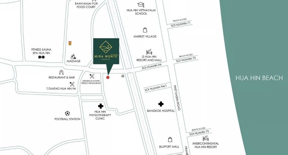 For rent 1 bed condo in Hua Hin, Prachuap Khiri Khan