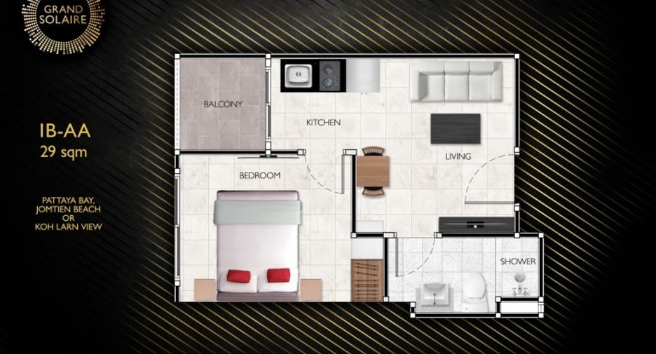 For sale 1 Beds condo in South Pattaya, Pattaya