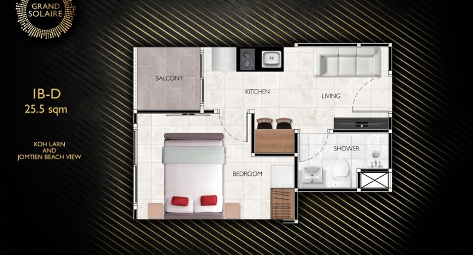 For sale 1 Beds condo in South Pattaya, Pattaya