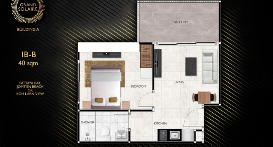For sale 1 Beds condo in South Pattaya, Pattaya