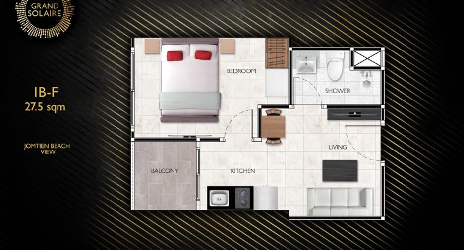 For sale 1 Beds condo in South Pattaya, Pattaya