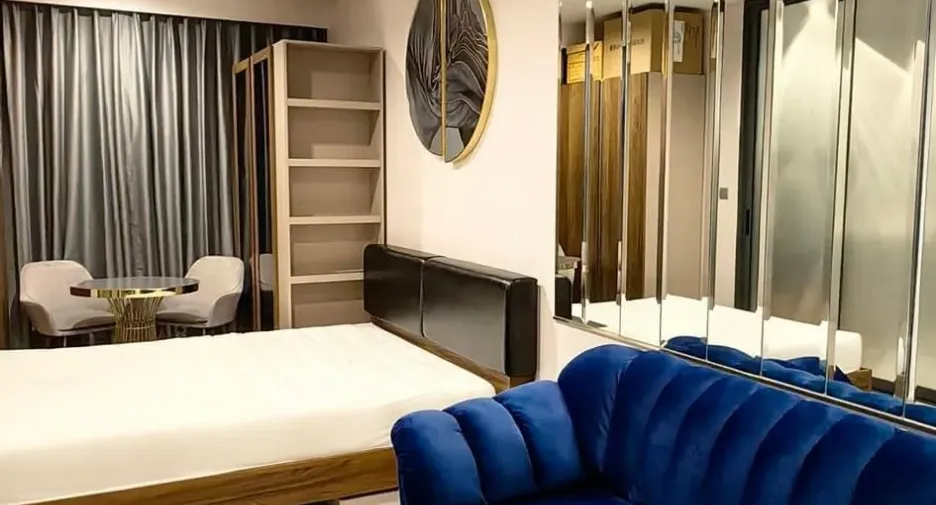 For rent studio condo in Huai Khwang, Bangkok