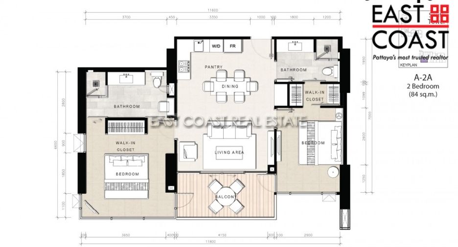 For sale 2 bedrooms condo in Bang Lamung, Chonburi