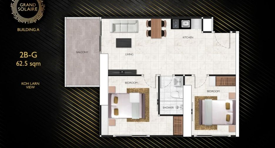 Condo en venta de 2 habitaciones en South Pattaya, Pattaya
