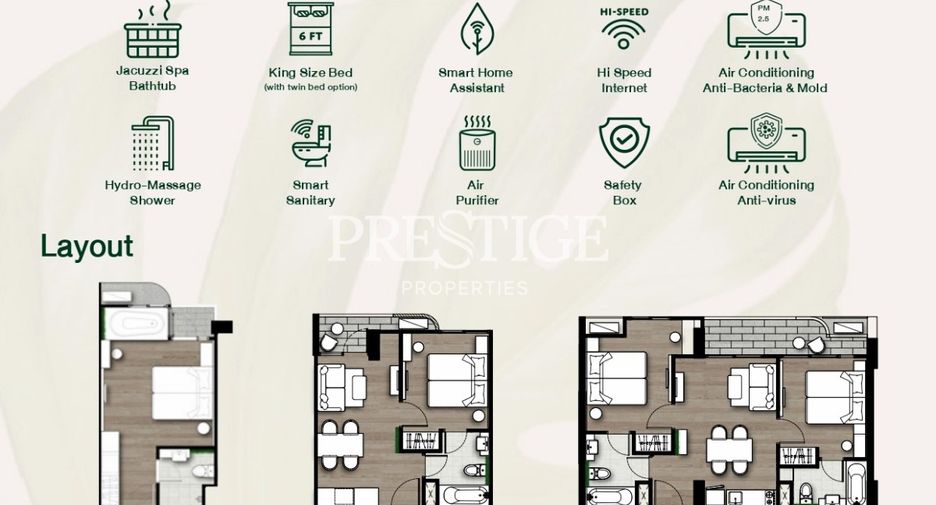 Wohnung zum Kauf mit Studio in Sattahip, Chonburi