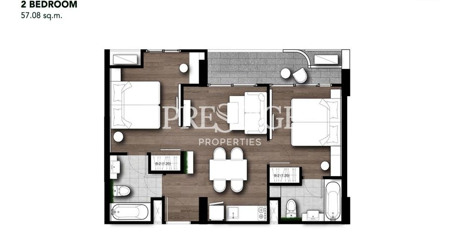 Wohnung zum Kauf mit Studio in Sattahip, Chonburi