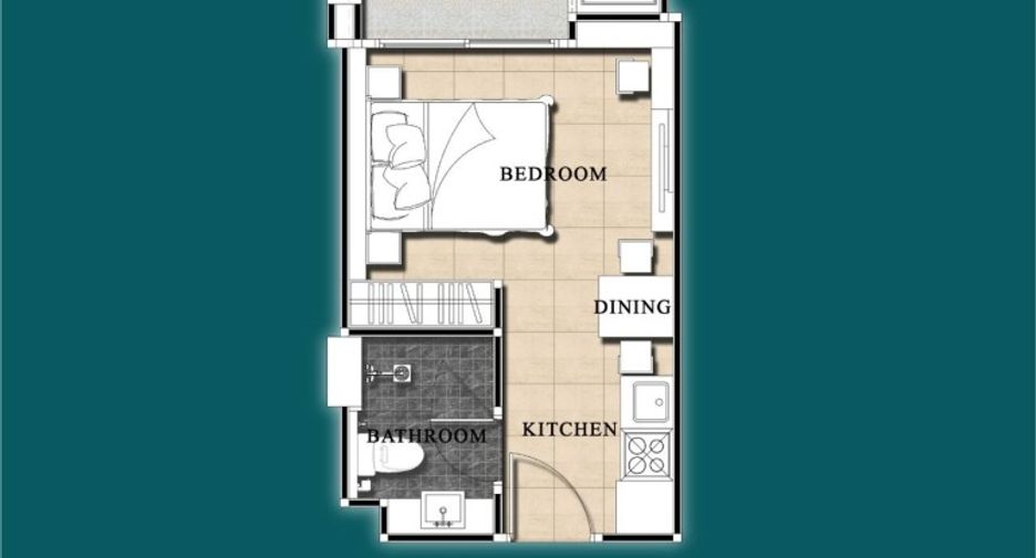 À vendre studio condo à Bang Lamung, Chonburi