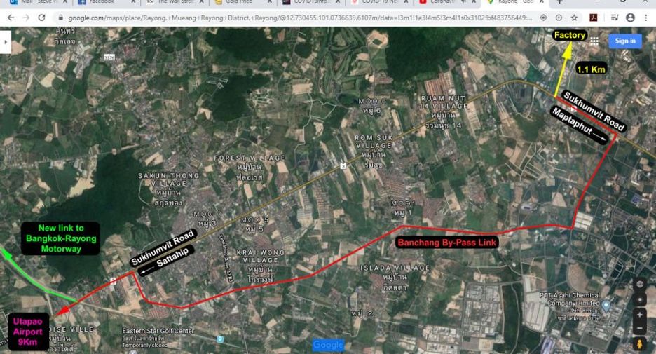 For sale 2 bedrooms warehouse in Mueang Rayong, Rayong