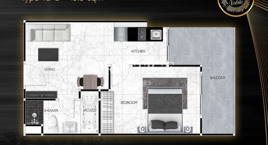 For sale 1 bed condo in Bang Lamung, Chonburi