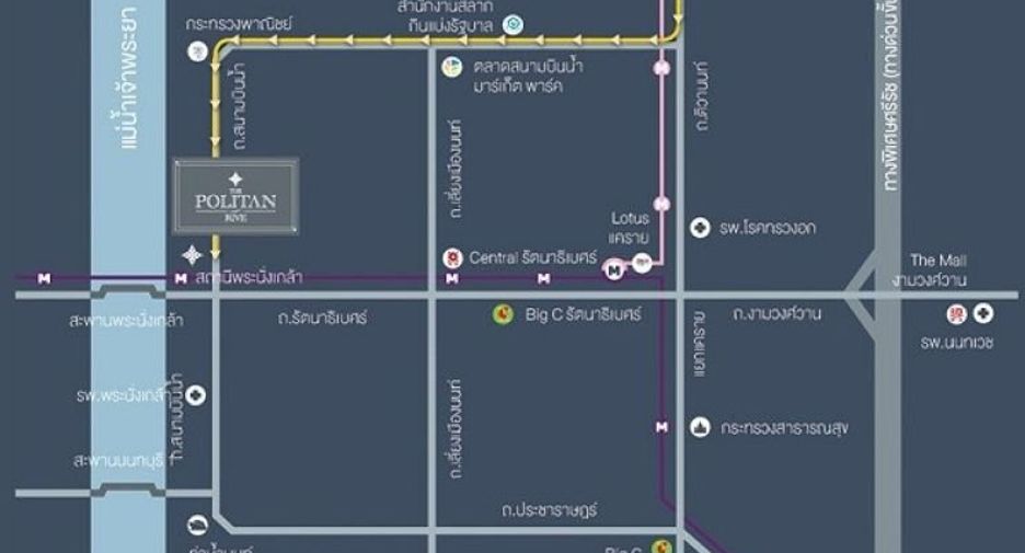 For sale 1 bed condo in Mueang Nonthaburi, Nonthaburi