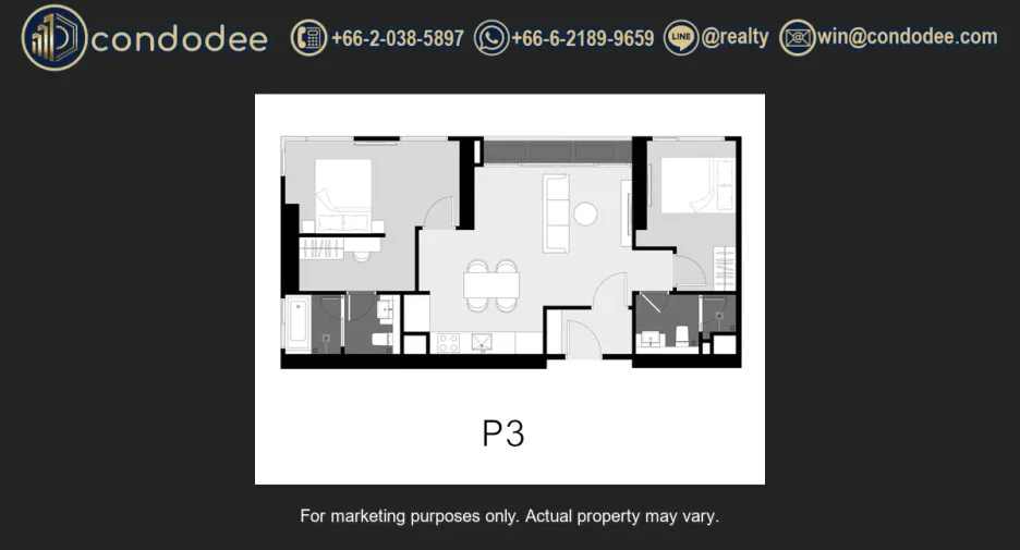 ขาย 2 ห้องนอน คอนโด ใน วัฒนา, กรุงเทพฯ