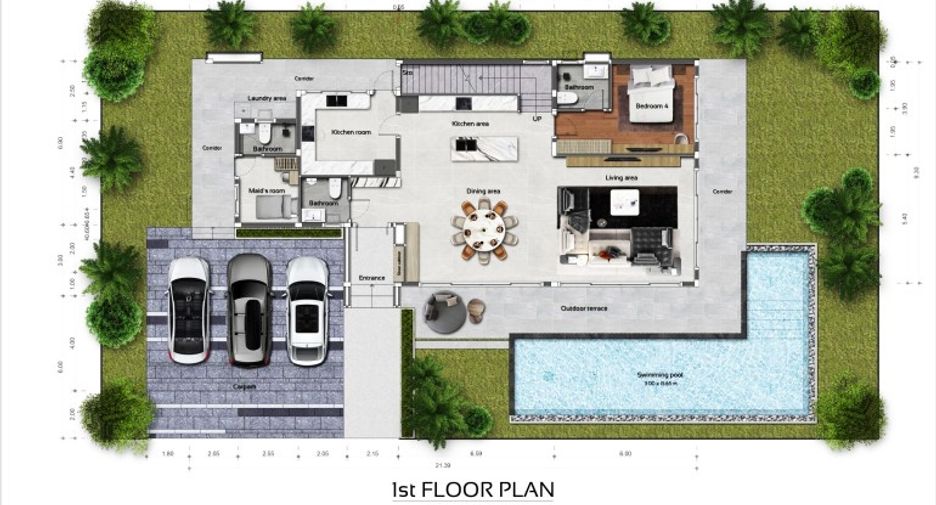 Haus zum Kauf mit 4 Zimmer in Bang Lamung, Chonburi