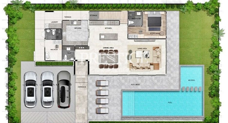 À vendre 4 chambres maison à Bang Lamung, Chonburi