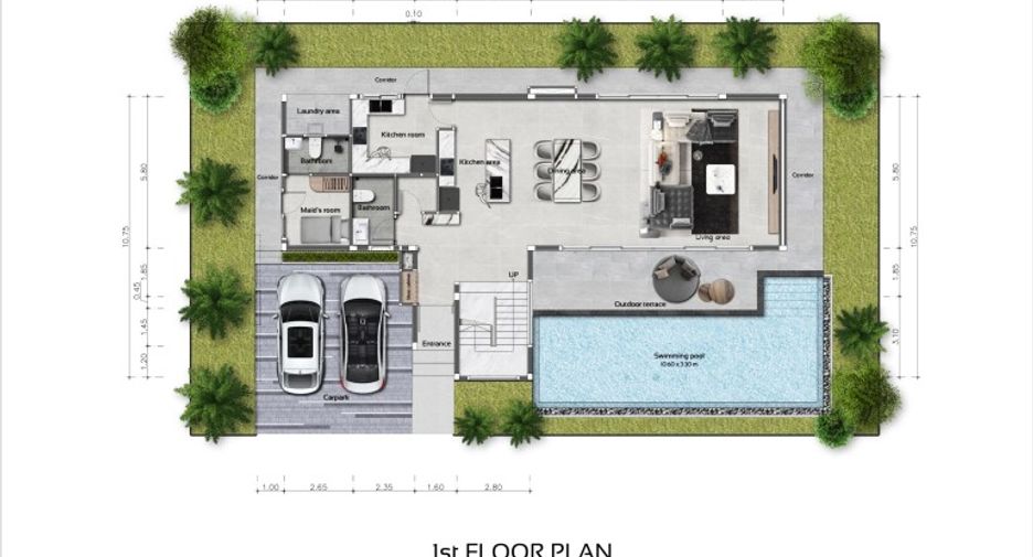 À vendre 3 chambres maison à Bang Lamung, Chonburi