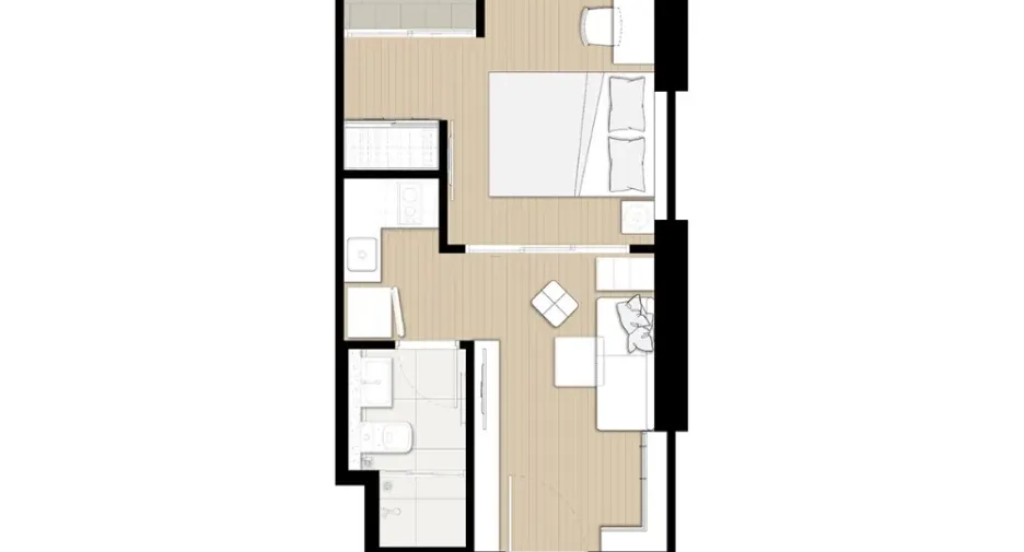 For rent 1 bed condo in Phaya Thai, Bangkok