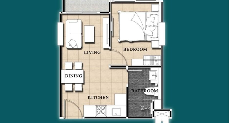 For sale 1 bed condo in Bang Lamung, Chonburi