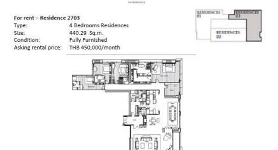 For rent 4 bedrooms condo in Pathum Wan, Bangkok