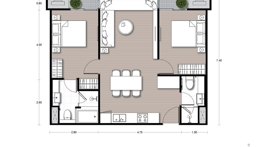 ขาย 2 ห้องนอน คอนโด ใน วัฒนา, กรุงเทพฯ
