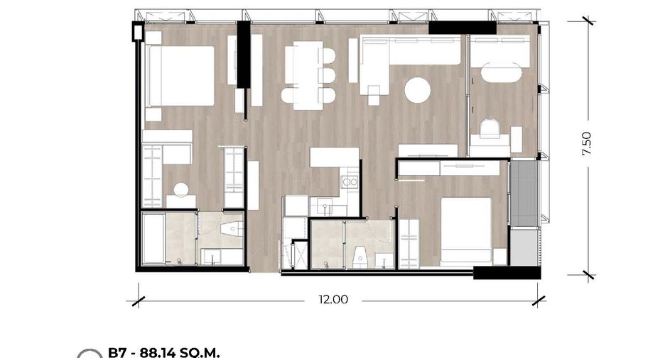 For sale 2 bed condo in Sathon, Bangkok