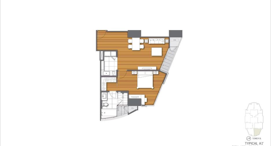 For rent 1 Beds condo in Khlong Toei, Bangkok