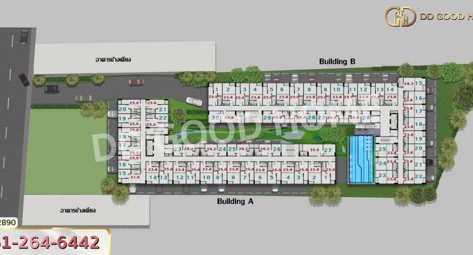 Condo en venta de 1 habitaciones en Mueang Chon Buri, Chonburi