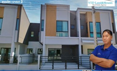 For rent 3 bed townhouse in Bang Phli, Samut Prakan