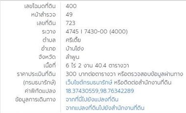 Terreno en venta en Ban Hong, Lamphun