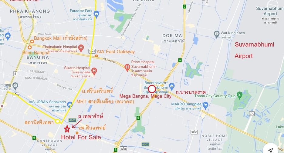 For sale 110 bed hotel in Mueang Samut Prakan, Samut Prakan