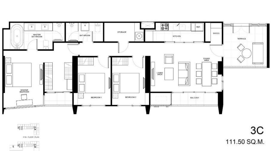 Wohnung zum Kauf mit 3 Zimmer in Phaya Thai, Bangkok