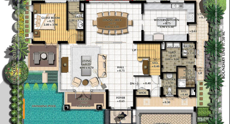 Casa en alquiler de 4 habitaciones en Yan Nawa, Bangkok