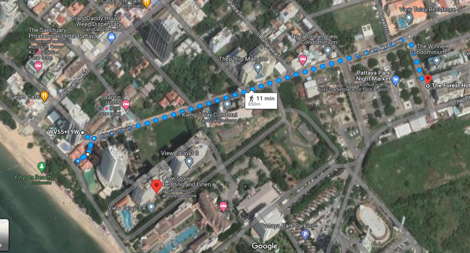 Hotel en venta de 122 habitaciones en Bang Lamung, Chonburi