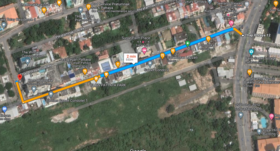 Hotel en venta de 122 habitaciones en Bang Lamung, Chonburi