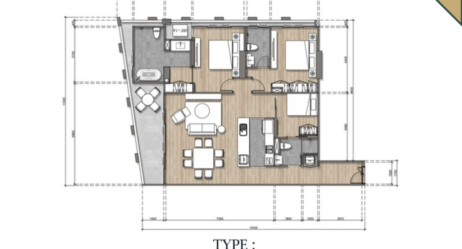 Condo en venta de 2 habitaciones en Watthana, Bangkok