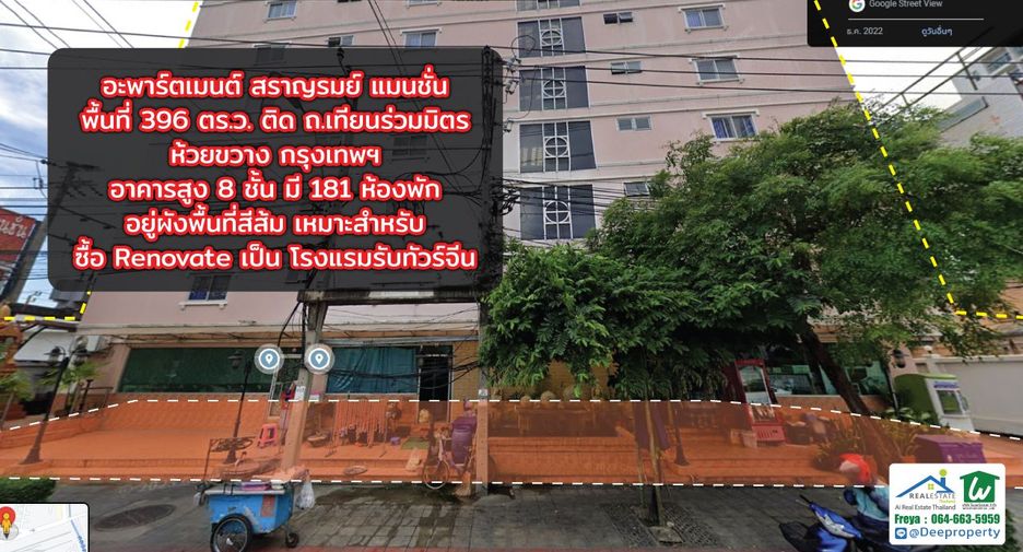 For sale 181 bed serviced apartment in Huai Khwang, Bangkok
