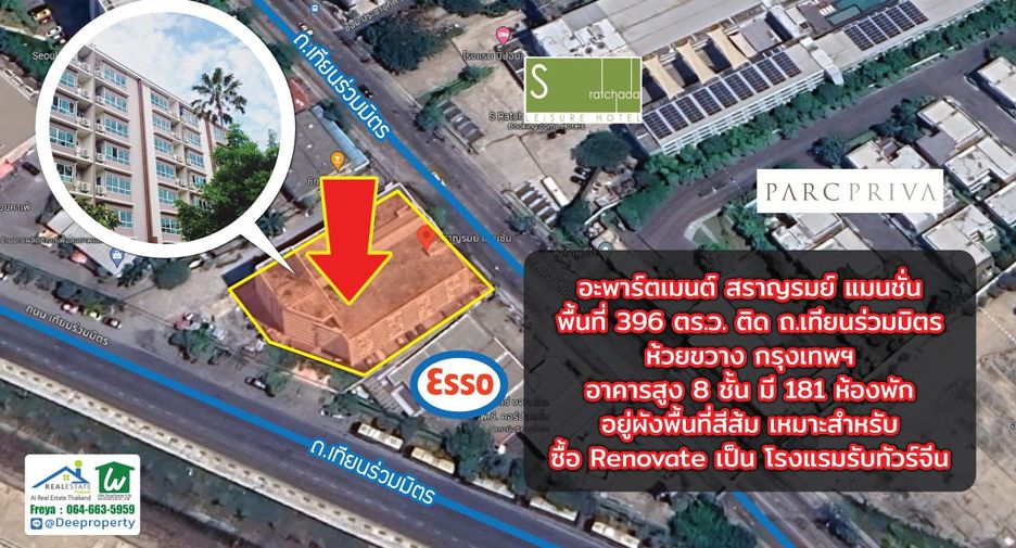 For sale 181 Beds serviced apartment in Huai Khwang, Bangkok